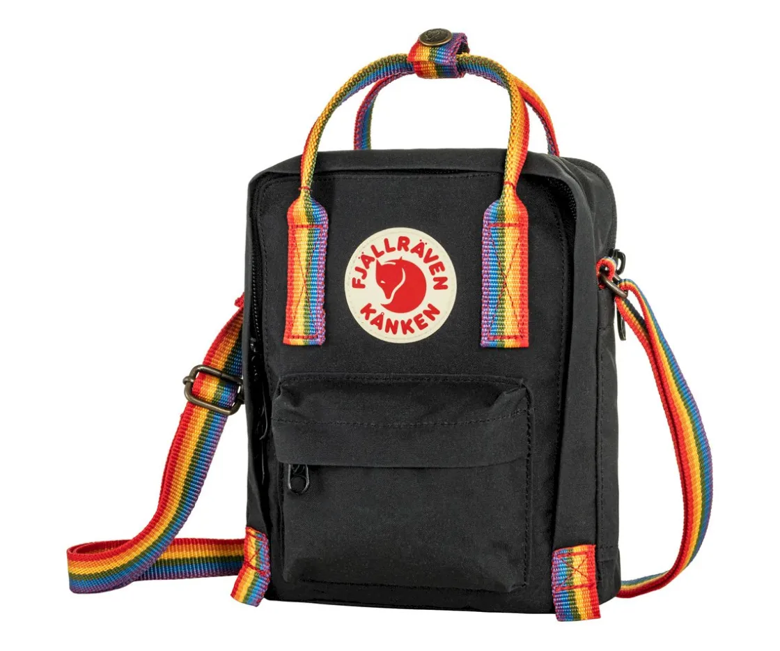 Fjällräven Bolso Kanken Rainbow Sling Black