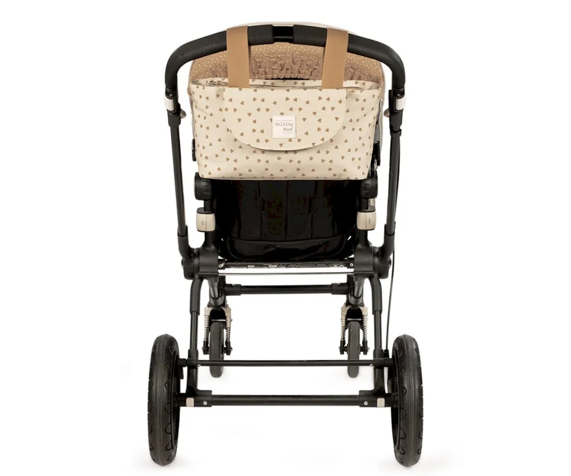 Walking Mum Bolso Organizador Corazones Poppy Canela^Niños Bolsos Carro Bebé