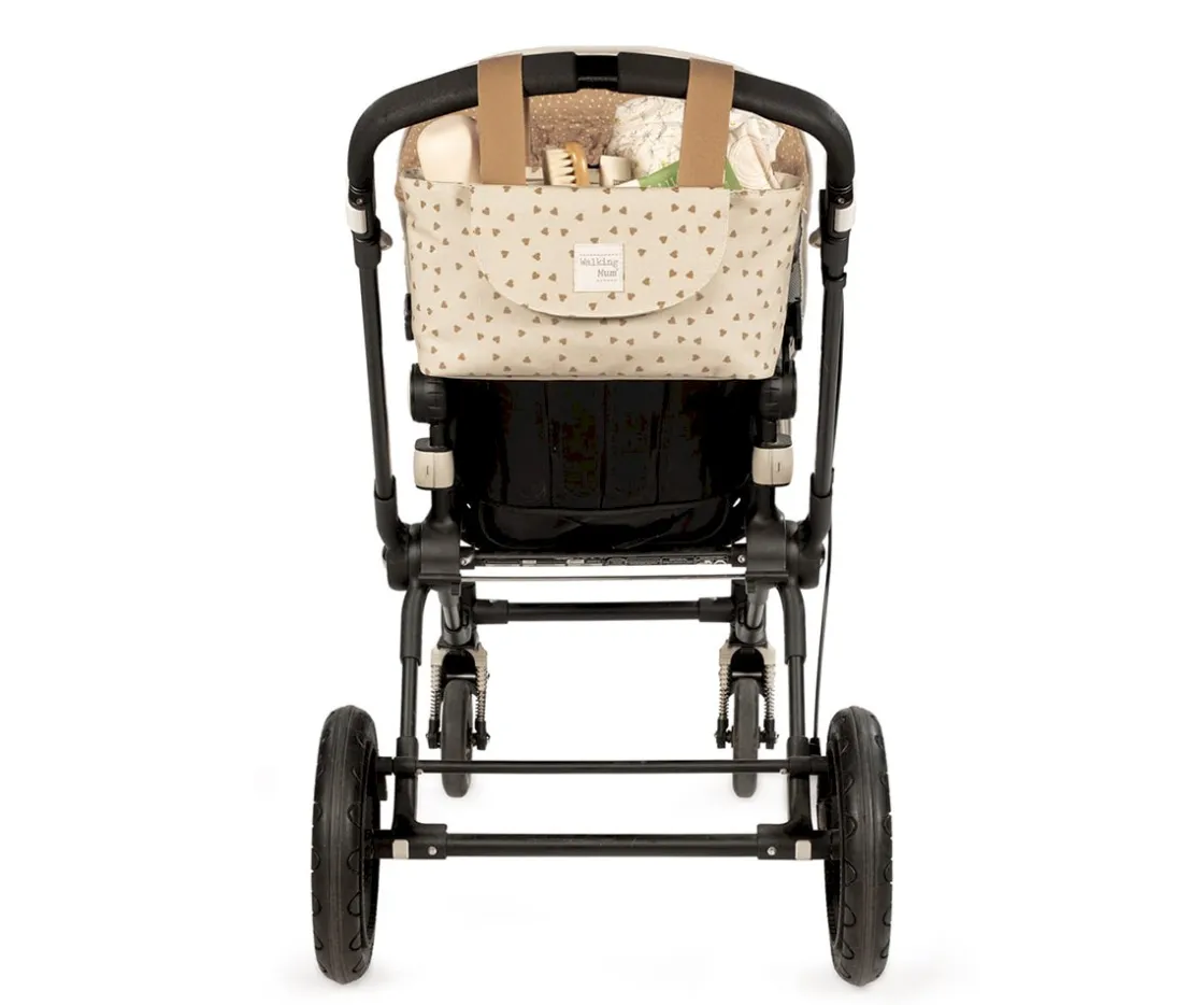 Walking Mum Bolso Organizador Corazones Poppy Canela^Niños Bolsos Carro Bebé