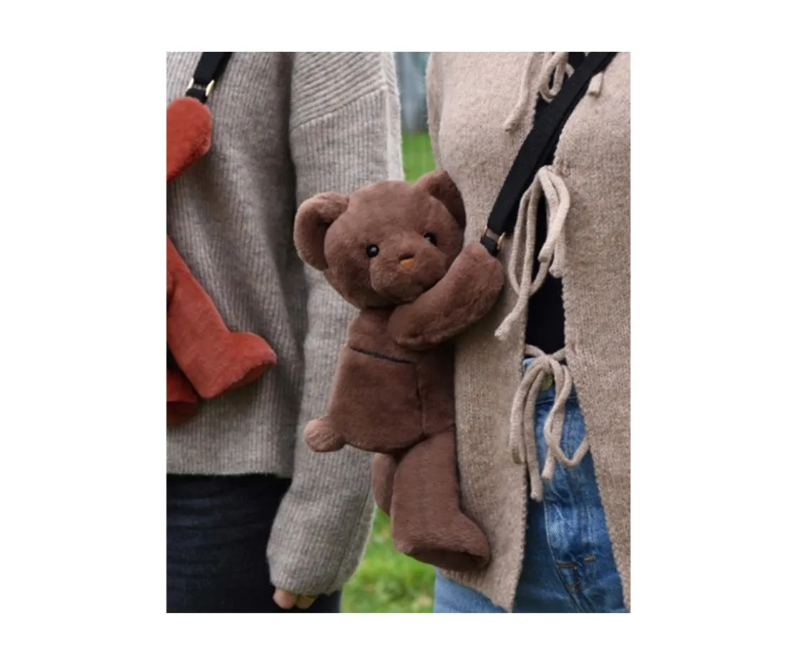 Niños Doudou et Compagnie Bolso Osito de Peluche Marrón 30cm