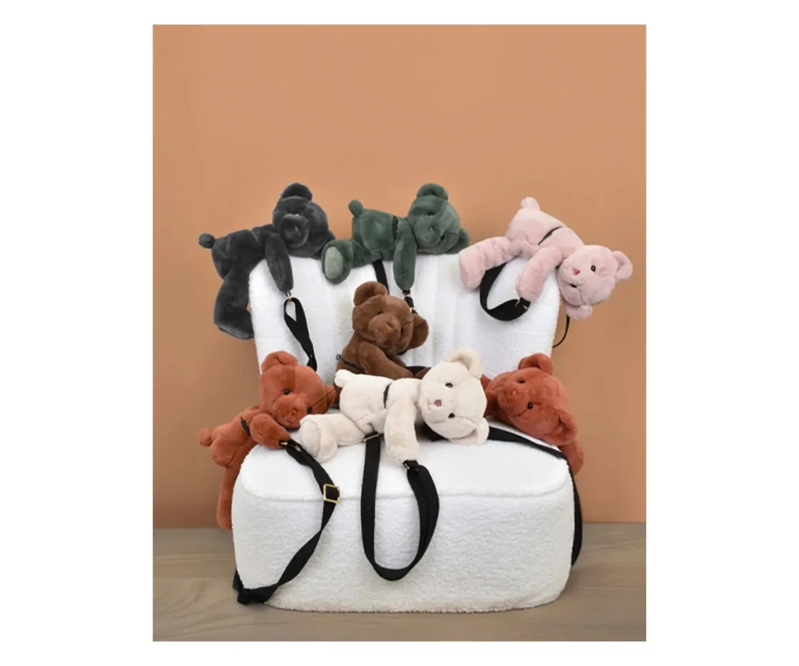 Niños Doudou et Compagnie Bolso Osito de Peluche Marrón 30cm