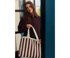 Rilla go Rilla Bolso Shopper Knitted Mist + Fig