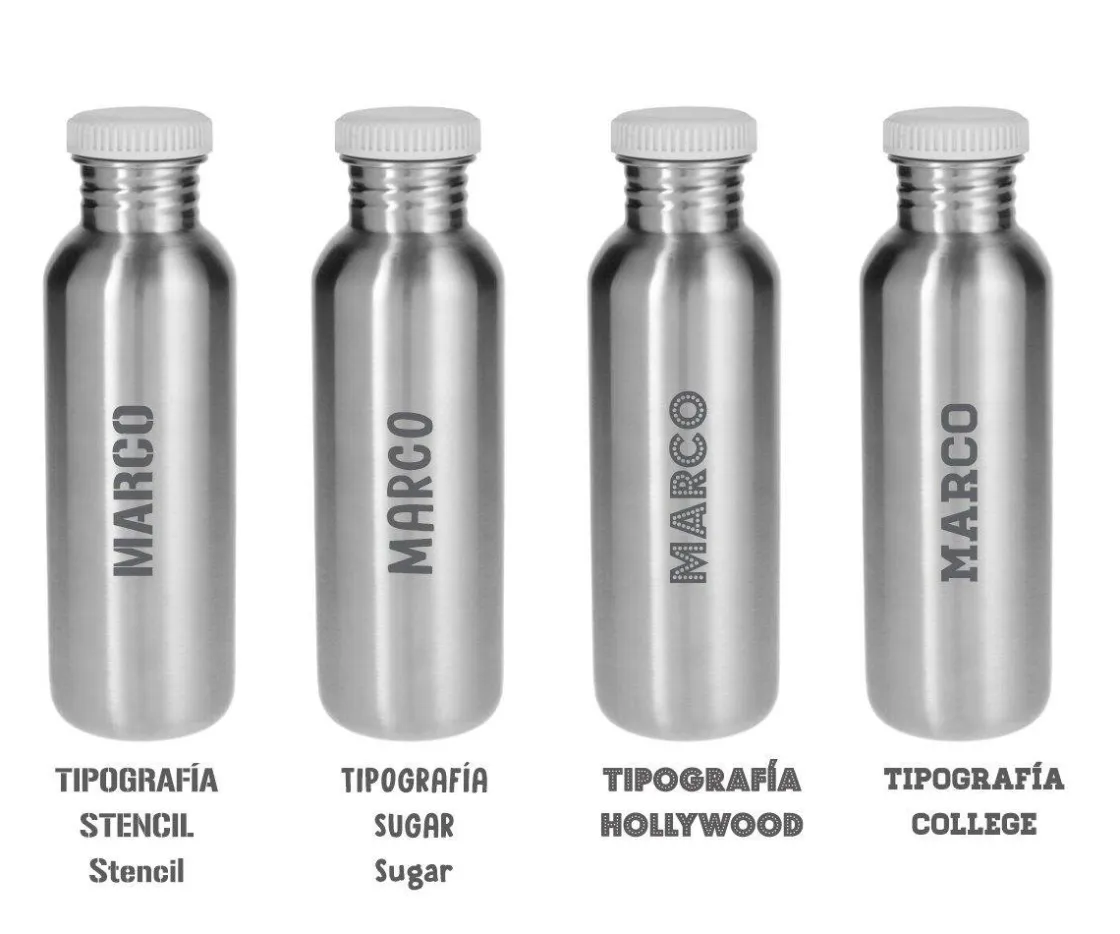 Tutete Botella Acero Básica Sand Personalizable 750ml