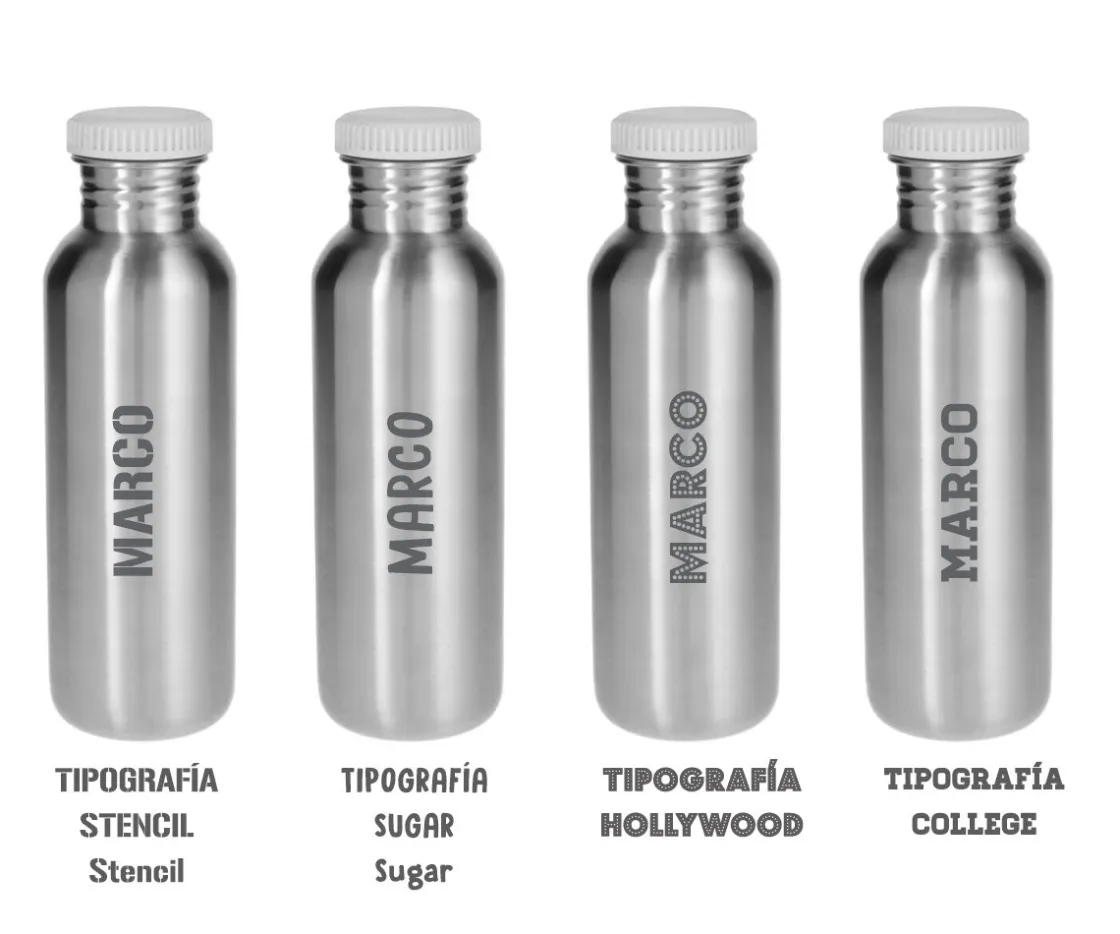 Tutete Botella Acero con Funda Ballet Personalizable 350ml