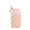 Monnëka Botella Acero con Funda Stripes Pink Personalizable 500ml