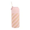 Monnëka Botella Acero con Funda Stripes Pink Personalizable 750ml