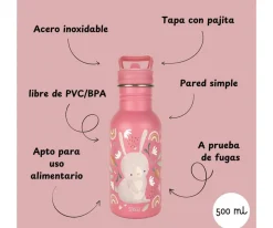 Sassi Botella Acero Conejo 500ml^ Botellas De Acero