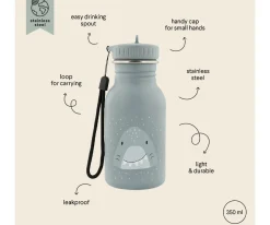 Trixie Botella Acero Mr. Shark 350ml + 6 Pegatinas Redondas Blue Regalo^ Botellas De Acero