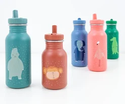 Trixie Botella Acero Mrs. Rabbit 350ml + 6 Pegatinas Redondas Rose Regalo^ Botellas De Acero