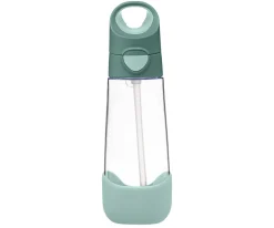 b.box Botella de Tritán con Pajita 600 ml Emerald Forest^ Botellas De Plástico