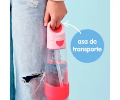 b.box Botella de Tritán con Pajita 600 ml Blue Blaze^ Botellas De Plástico