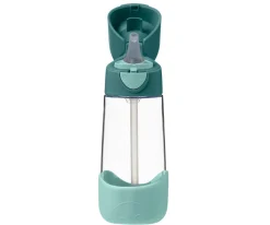 b.box Botella de Tritán con Pajita 450 ml Emerald Forest^ Botellas De Plástico