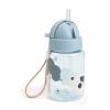 Done by Deer Botella Plástico con Pajita Tiny Farm Blue^ Botellas De Plástico