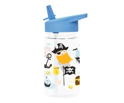 A Little Lovely Company Botella Plástico con Pajita Personalizable Pirates 450ml^ Botellas De Plástico