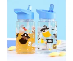 A Little Lovely Company Botella Plástico con Pajita Personalizable Pirates 450ml^ Botellas De Plástico