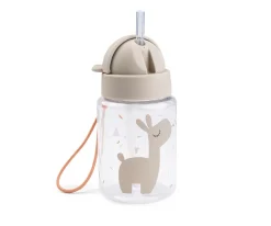 Done by Deer Botella Plástico con Pajita Celebration Sand^ Botellas De Plástico