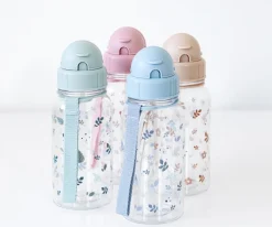 Tutete Botella Plástico Leaves Pink Personalizable