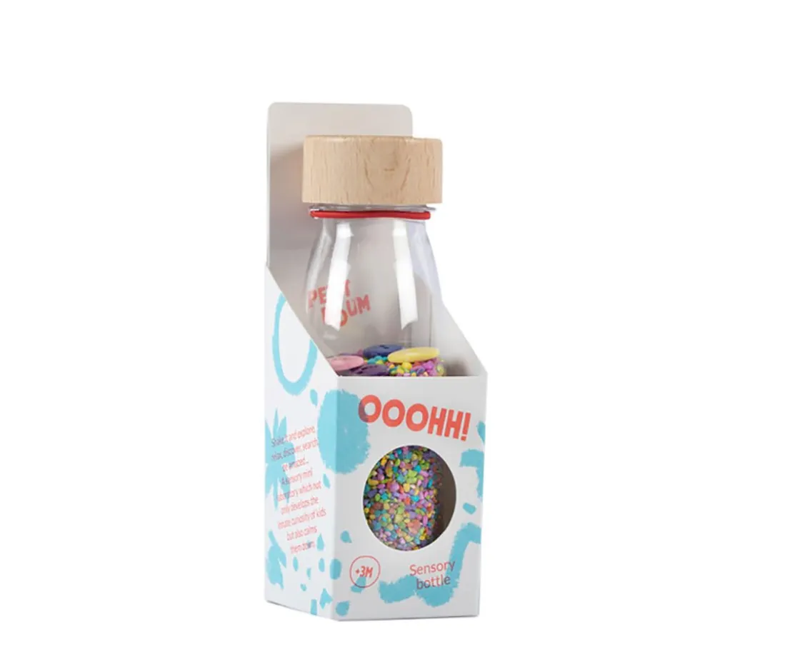 Niños Petit Boum Botella Sensorial Sonidos Botones