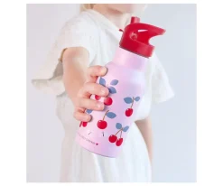 A Little Lovely Company Botella Térmica Acero Cherries 350ml