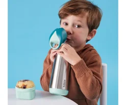 b.box Botella Térmica con Pajita 350 ml Emerald Forest