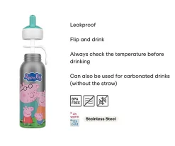 Mepal Botella Térmica Flip-Up Campus Peppa Pig 350 ml^ Botellas De Acero