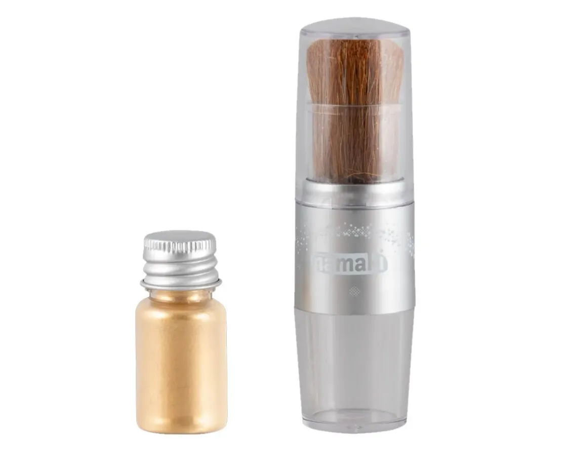 Namaki Brocha & Polvos Brillantes Dorado^Niños Pintura De Uñas, Brillos Y Tattoos