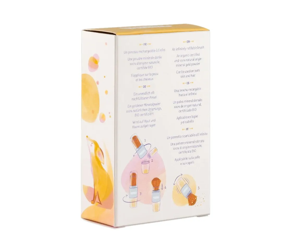 Namaki Brocha & Polvos Brillantes Dorado^Niños Pintura De Uñas, Brillos Y Tattoos