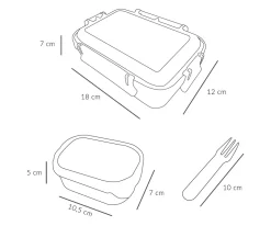 Tutete Caja Almuerzo Bento Geometric Nature
