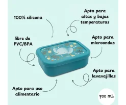 Sassi Caja Almuerzo de Silicona Elefante^ Cajas De Almuerzo