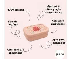 Sassi Caja Almuerzo de Silicona Pulpo^ Cajas De Almuerzo