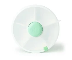 GöBe Caja Almuerzo Snack Spinner Flip, Correa de Mano y Hoja de Pegatinas Mint Green