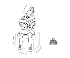 Djeco Caja de Almacenamiento Con Asiento Conejo