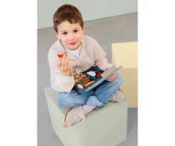 Lassig Caja de Almuerzo Compartimentos Bento Pattern Party Blue/Green^ Cajas De Almuerzo