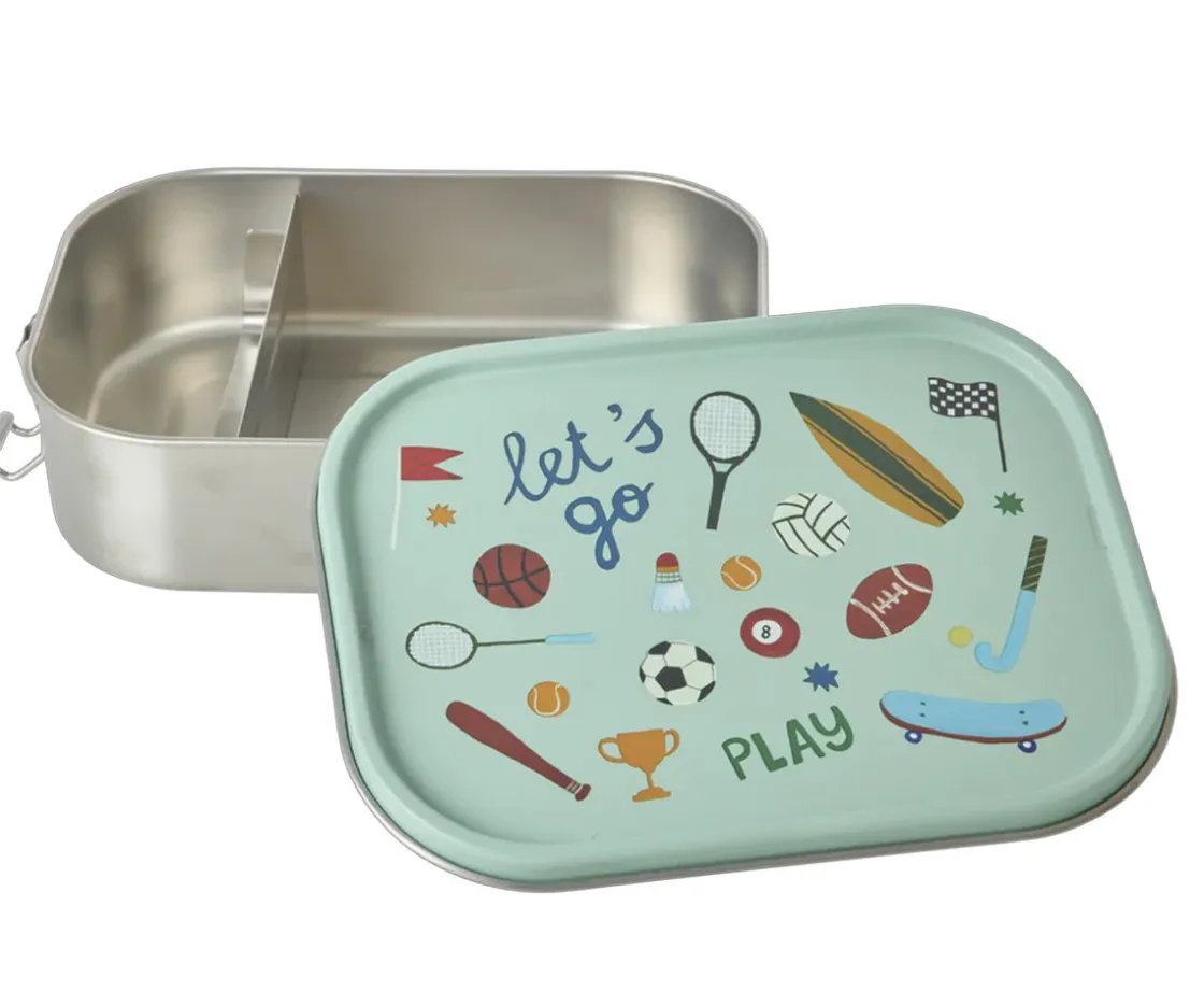 Rice Caja de Almuerzo Grande de Acero Sports Verde