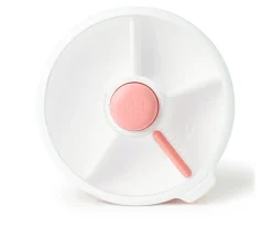 GöBe Caja de Almuerzo Grande Snack Spinner Slide con Hoja Pegatinas Macaron Blue^ Cajas De Almuerzo