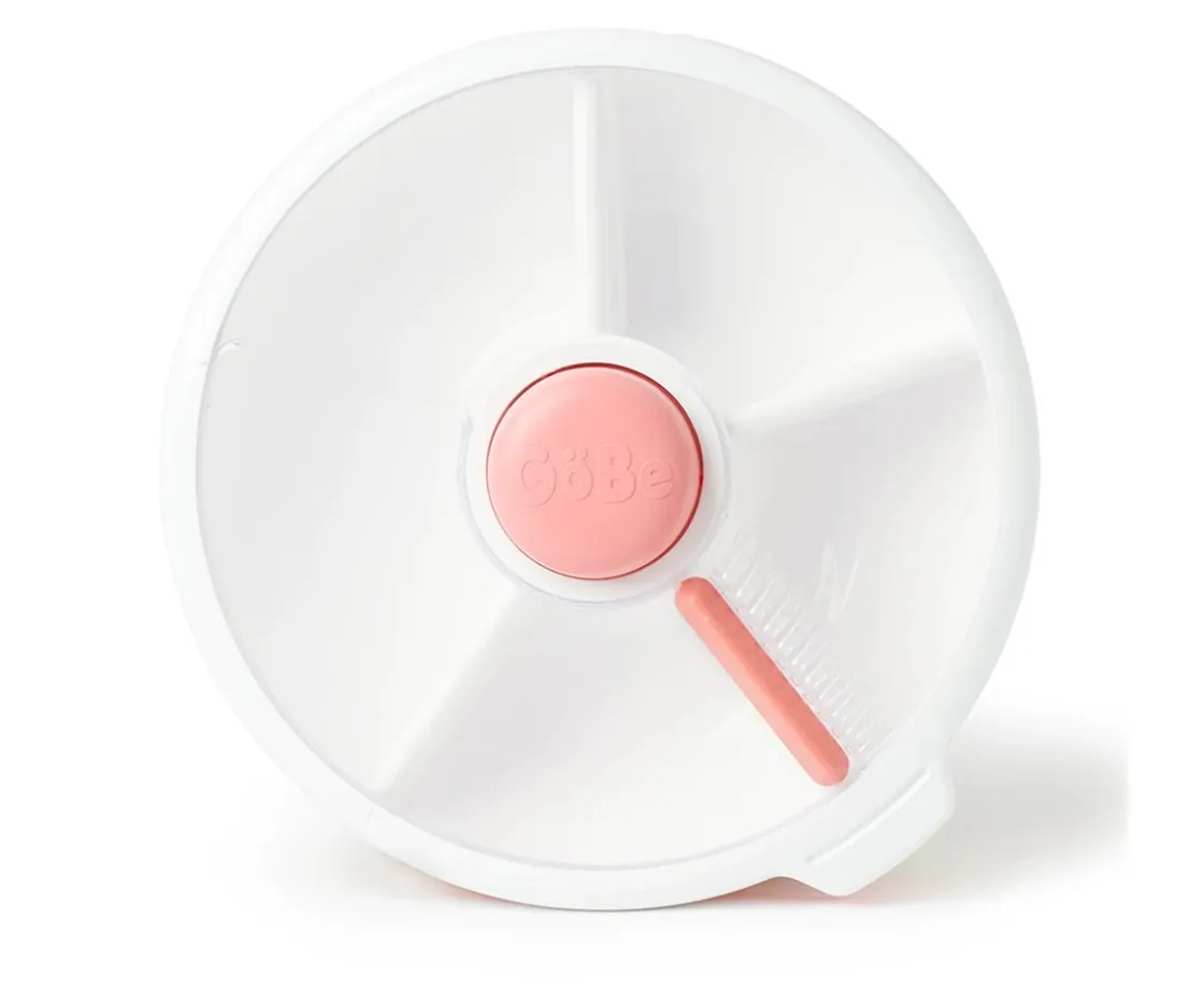 GöBe Caja de Almuerzo Grande Snack Spinner Slide con Hoja Pegatinas Macaron Blue^ Cajas De Almuerzo