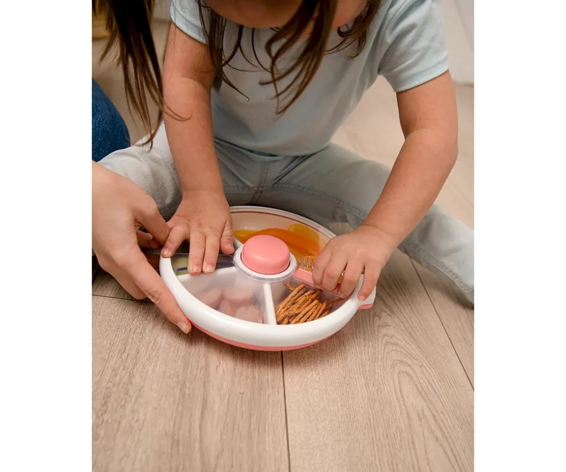 GöBe Caja de Almuerzo Grande Snack Spinner Slide con Hoja Pegatinas Macaron Blue^ Cajas De Almuerzo