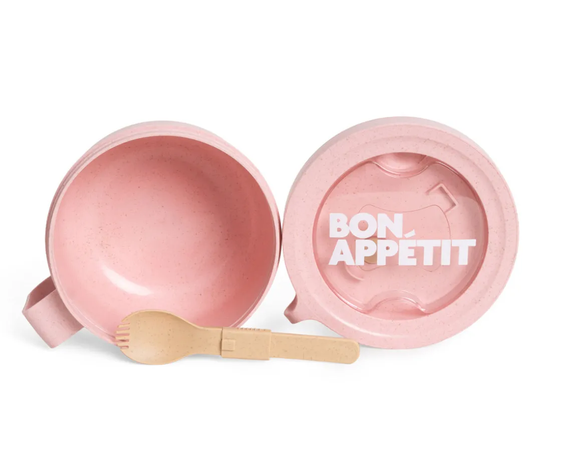 Helio Ferretti Caja de Almuerzo Redonda Bon Appétit Rosa
