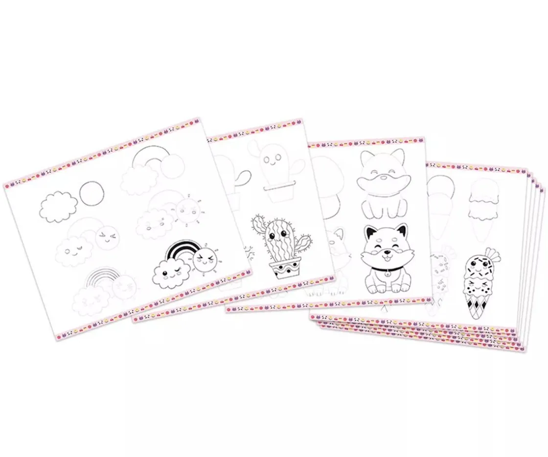 Niños Janod Caja Dibujo Creativo 20 Modelos Kawaii