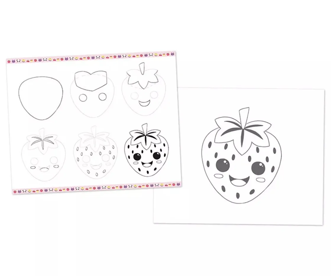 Niños Janod Caja Dibujo Creativo 20 Modelos Kawaii