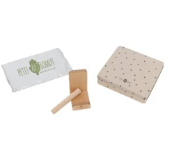 Petit Artichaut Caja Huella de Bebé Cuadrada Jolis Coeurs