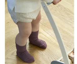 GoBabyGo Calcetines Suela Antideslizante Bambú Misty Plum^ Gateo
