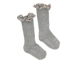 GoBabyGo Calcetines Suela Antideslizante Bambú Liberty Grey Melange^ Gateo