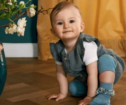 GoBabyGo Calcetines Suela Antideslizante Bambú Liberty Grey Melange^ Gateo