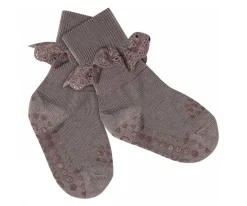 GoBabyGo Calcetines Suela Antideslizante Lana Merino Dark Purple Dove^ Calcetines Suela Bebé