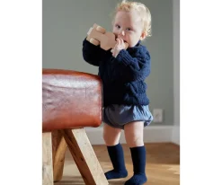 GoBabyGo Calcetines Suela Antideslizante Bambú Dark Blue^ Gateo