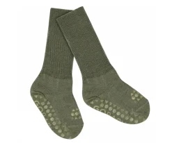 GoBabyGo Calcetines Suela Antideslizante Lana Merino Olivine