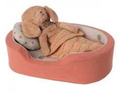 Niños Maileg Cama para Perro Coral