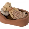 Niños Maileg Cama para Perro Marrón