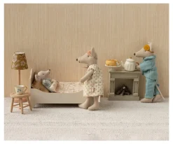 Maileg Cama Ratón Off White^Niños Casa De Muñecas De Madera